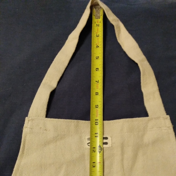 Handmade Flax Linen Grain Sack Apron Natural Oatmeal NEW Farmhouse Eco Boho Chic - Picture 7 of 12